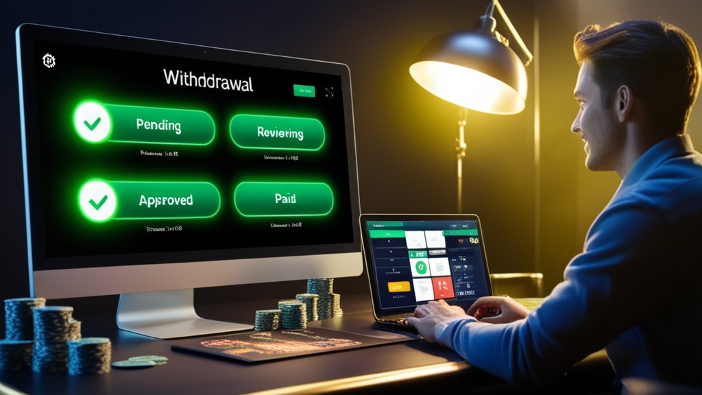 Painel de acompanhamento do cashout com estados de aprovação