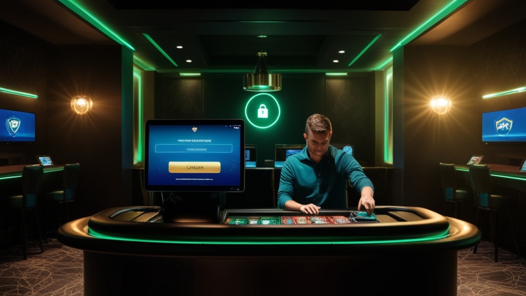 Tela de acesso do Verde Casino com usuário conferindo o navegador e o cadeado de segurança
